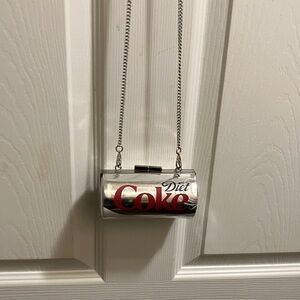 Coca Cola Silver and Red Can-Shaped Crossbody Bag